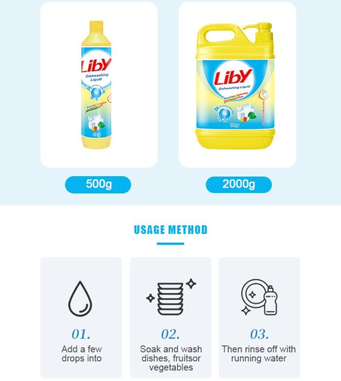 ⁦Liby 6-in-1 Dishwashing Liquid - 2kg⁩ - الصورة ⁦3⁩