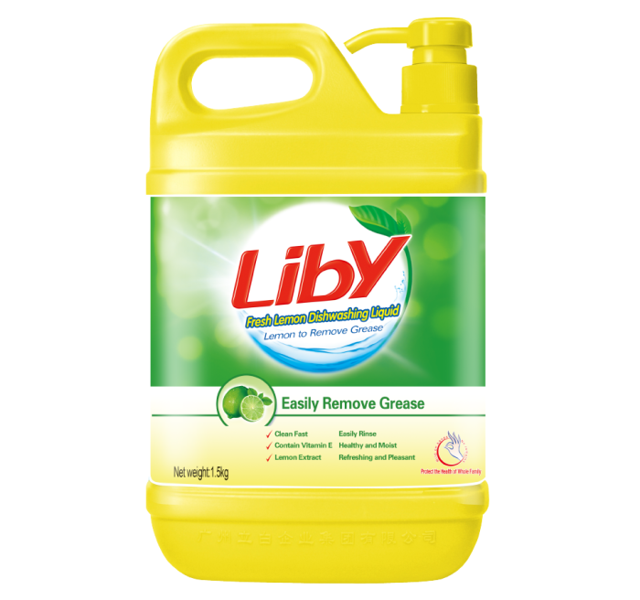 Liby Fresh Lemon Dishwashing Liquid 1.5kg White