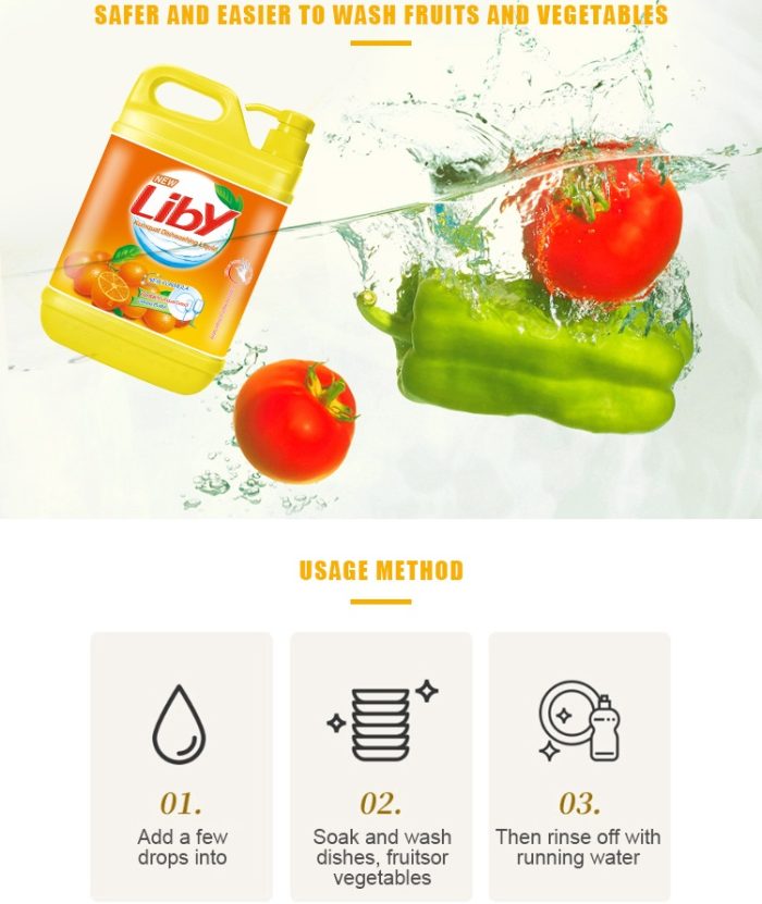 ⁦Liby Kumquat Dishwashing Liquid - 1.5kg⁩ - الصورة ⁦3⁩